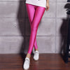shiny spandex leggings women's black red lycra polyester women leggings colors neon spandex leggings high waist stretch skinny