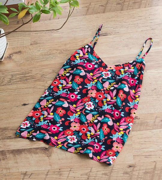 sia positano top polka dot 100% Silk print Camis thin straps French sweetheart pineapple printed wild sleeveless vest