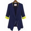 slim fashion European women blazers casual spring autumn new suit blazer hit color long sleeve short work women slim coat,LB2386