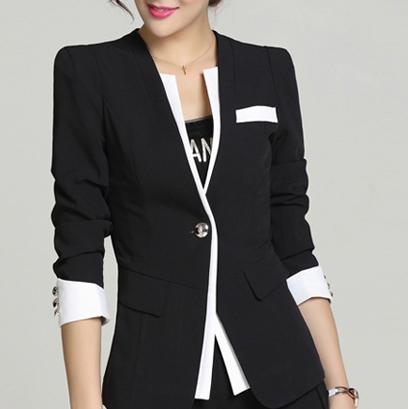 spring autumn blazer jacket for woman vintage design long-sleeve blazer suit female 4XL