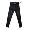 spring autumn heavy work drilling high waist hole casual stretch straight jeans women