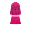 spring women's clothing Versatile temperament flap pockets decorated with slim suit jackets and high waist skirts
