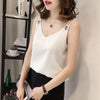 summer chiffon women blouse shirt new 2022 fashion sleeveless sexy strap women's tops solid V neck plus size clothing