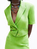 summer style women's avocado green temperament texture short casual suit jacket top