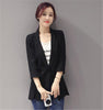 2022 New Spring Autumn Women Small Suit Korean Slim Big yards Casual  Linen Suit Coat  Female Blazer Jacket Y1044