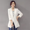 2022 New Spring Autumn Women Small Suit Korean Slim Big yards Casual  Linen Suit Coat  Female Blazer Jacket Y1044