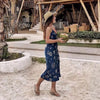 vintage sun moon print dress female summer  gothic casual loose sexy party dress streetwear Harajuku high waist strap dress