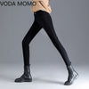 winter thick warm Jeans for Women mom Jeans blue gray black Woman High Elastic plus size Jeans female denim skinny pencil pants