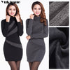 winter thick warm dress 2022 for women dresses women's dress fleece skinny turtleneck maxi party long sexy bodycon dress female