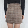 women 2 Pieces Skirt Suit Female Office Ladies Blazer Suit 2023 Retro Plaid Set Single-breasted Jacket Pencil Skirts