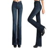 women Autumn Slim Fit Mid Waist Flare Jeans Plus Size Stretch Skinny Jeans Bell-Bottom Pants Denim Trousers Xxxl 4Xl 5Xl Xs 6Xl