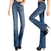women Autumn Slim Fit Mid Waist Flare Jeans Plus Size Stretch Skinny Jeans Bell-Bottom Pants Denim Trousers Xxxl 4Xl 5Xl Xs 6Xl