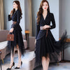 women Net skirt suits office lady suit lady uniform Formall skirt and suits jacket 2 piece set plus size women blazer skirt set