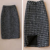 women Tweed suits tops skirts 2 piece sets women woolen coat and skirts sets