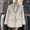 women blazer vest blazer set women blazer jacket coat top loose over sized black beige grey stylish