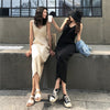 women knit strap long dress 4659#