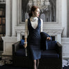 women's suits office  autumn winter Striped business 2 piece suit skirt top women's suit with a skirt blazer set ladies
