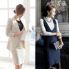 women's suits office  autumn winter Striped business 2 piece suit skirt top women's suit with a skirt blazer set ladies