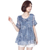 women's summer blouses 2022 short sleeve chiffon women's shirt plus size fashion print causal women clothing blusas 0802 30