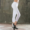 women white capri legging high quality quick dry elastic pencil pants woman push up mesh legging summer