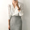 womens tops and blouses solid white chiffon blouse office shirt blusas mujer de moda 2023 long sleeve women shirts clothes
