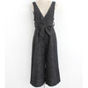 wool Jumpsuits V collar Thicker Straps wide leg pants High waist bandage Nine points pants pantaloni donna jumpsuit wide leg