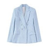 xikom Women Blazers 2023 Tweed Jacket Women Clothing Blue Office Wear Female Blazer Mujer