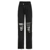 y2k Holes High Waist Jeans Femme Pantalon 90s Vintage Streetwear Loose Korean Trousers Joggers Women Denim Pants