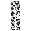 y2k Printed jeans women 2022 women's trousers black and white contrast color cow pattern drape straight-leg pants